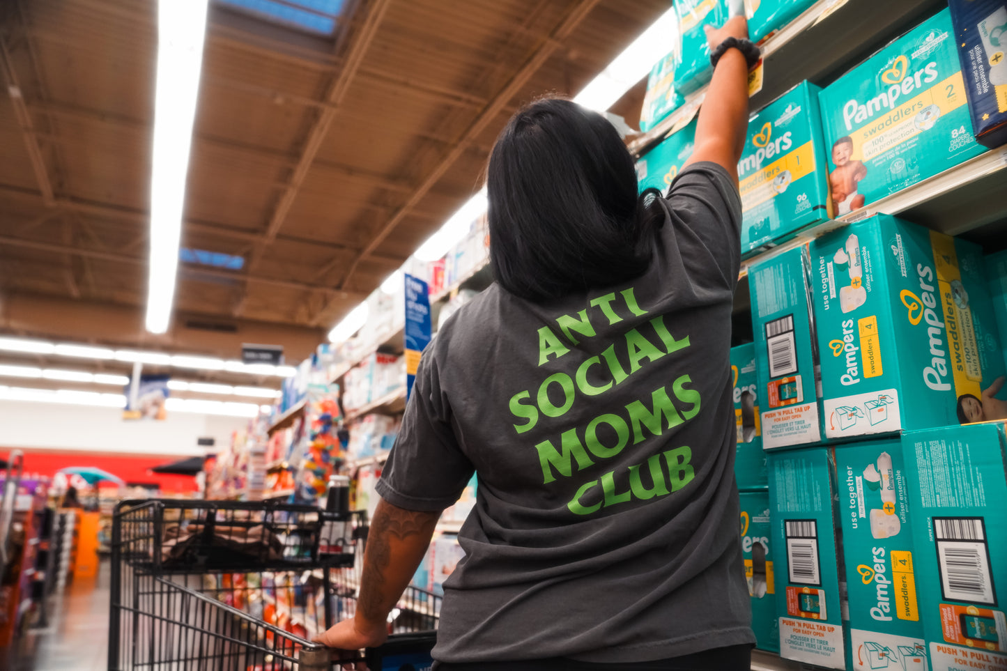 Anti Social Moms Club - Slime Green & Gray