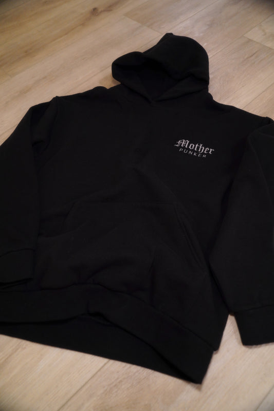 Mother Punker Embroidered Hoodie - Black