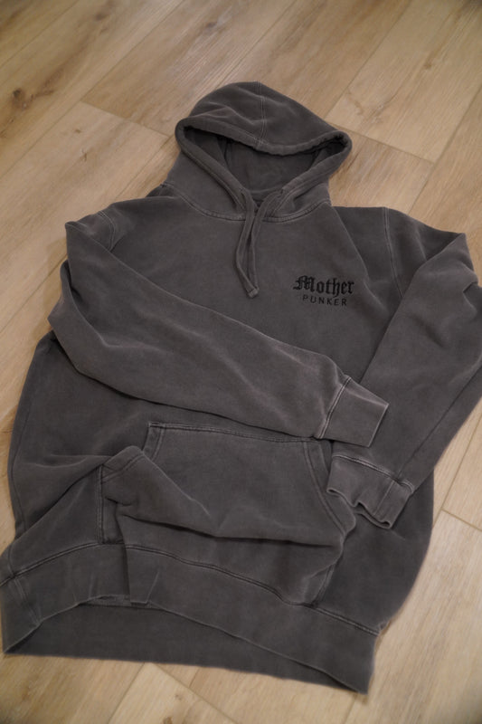 Mother Punker Embroidered Hoodie - Gray